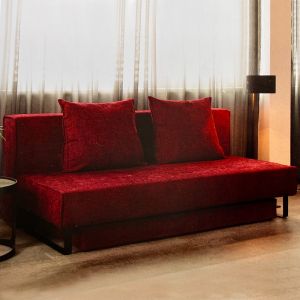 PureBeds Schlafsofa CORA (mit Kufen anthrazit)