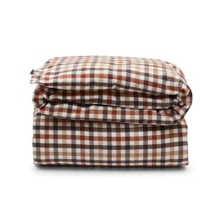 Flanell Bettwäsche RUST Brown/White Checked