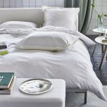 White Collection ASTOR PALE GREY & LIME Perkal Bettwäsche