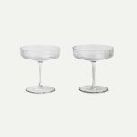 Ripple Champagnerschalen geriffelt 2-er Set