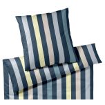 Elegante Mako-Satin Bettwäsche Melody in Pistazie. Zeitloses Streifen-Design, 100 % Baumwolle, pflegeleicht & hochwertig Made in Germany. 