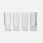 Ripple geriffelte Longdrinkgläser 4-er Set