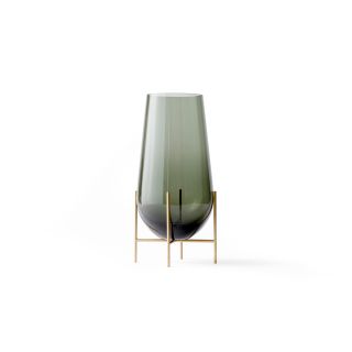ECHASSE Glasvase Green Smoke L