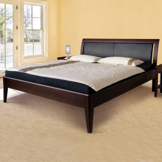 Massivholzbett LIMA (Buche Kirschbaum gebeizt)