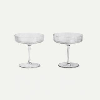 Ripple Champagnerschalen geriffelt 2-er Set
