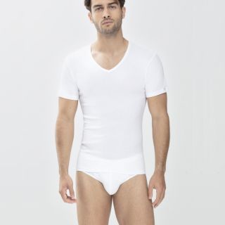 Herren V-Neck-Shirt (weiss)