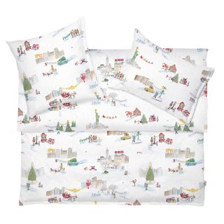 Satin Noblesse Bettwäsche SANTA IN NY (blanc)