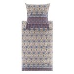 Satin Bettwäsche Nairobi von Bassetti. Mit Afrikanisch inspirierten Mustern in braunen & dunkelblauen Farbtönen