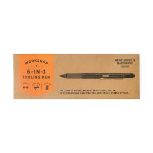 6-in-1 Multifunktionsstift von Gentlemen’s Hardware: Stift, Schraubendreher, Lineal, Wasserwaage & Stylus. Kompakt, praktisch, perfekt zum Verschenken.