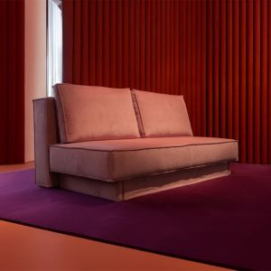 PUREBEDS Schlafsofa ELL2 (Design Kaschkasch | Stoff Henry rose)