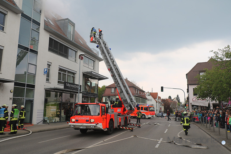 Schauübung der Feuerwehr Weilimdorf an unserem Haus